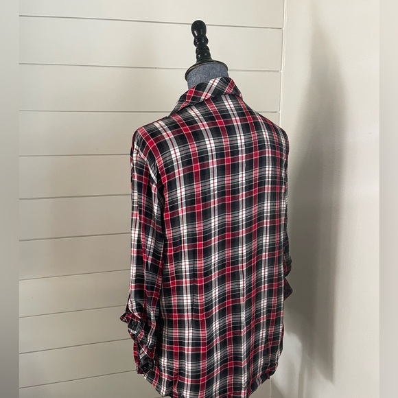 Sanctuary Red Plaid Button-down - Picture 3 of 8